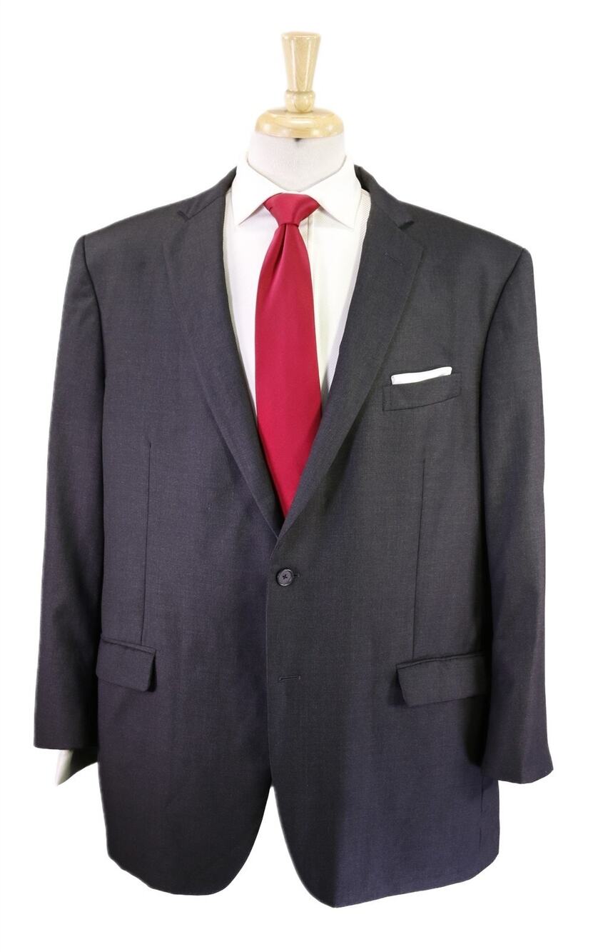 Brooks Brothers Madison Fit Gray Tic Woven Vitale Barberis Wool 2-Btn Suit 48R